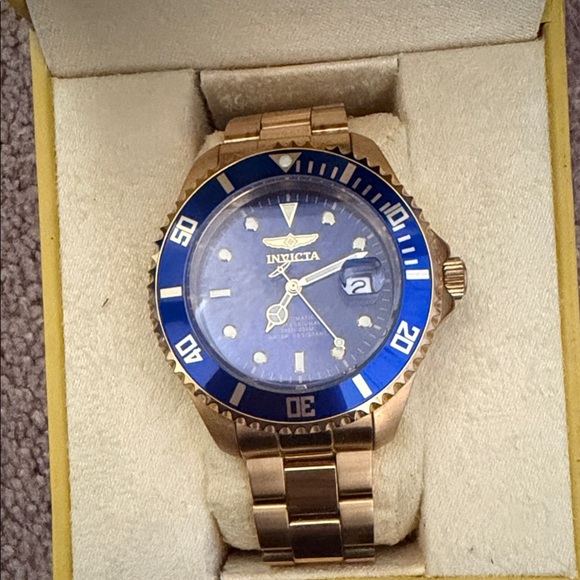 Invicta Gold and Blue Dive Watch